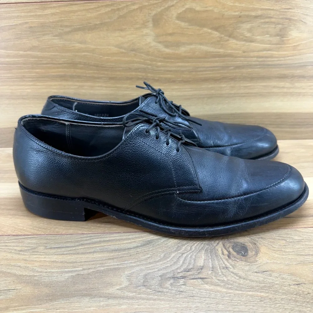 Berkeley Square‎ Custom Grade Mens 11 B/AA Black Leather Dress Shoes Oxfords